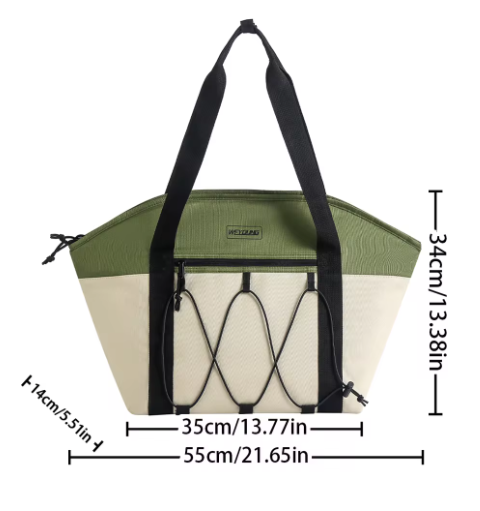 20L Geïsoleerde Lunch Tas – Waterdichte Koeltas voor Outdoor, Camping en Dagelijks Gebruik