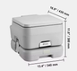 Draagbaar Camping Toilet met Drukspoeling – Compact Chemisch Toilet met Afvaltank en Draagtas voor Outdoor en Reizen