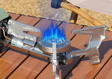 11000W Draagbaar Gasfornuis – Winddicht Camping Kooktoestel met 5 Branders en Verstelbare Vlam