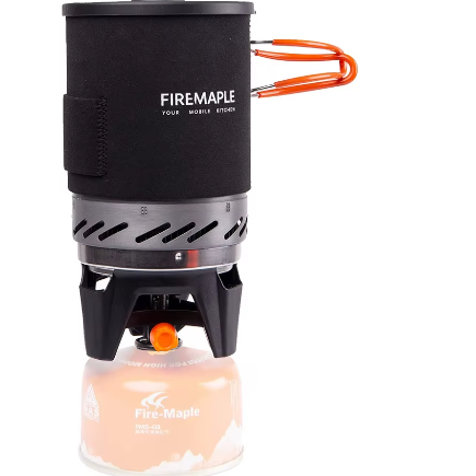 Draagbaar Camping Kooksysteem – Gasbrander met Warmtewisselaar, Pan en Kom voor Outdoor Gebruik