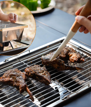 Opvouwbare RVS Camping Grill – Compacte IGT Grillstand voor Outdoor Koken en Picknick