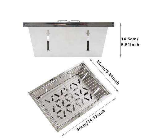 Opvouwbare RVS Camping Grill – Compacte IGT Grillstand voor Outdoor Koken en Picknick