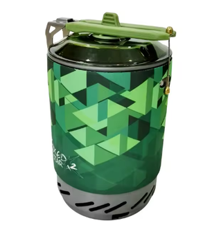 Draagbaar Camping Kooksysteem – Gasfornuis met Warmtewisselaar en Opvouwbare Pan voor Outdoor Gebruik