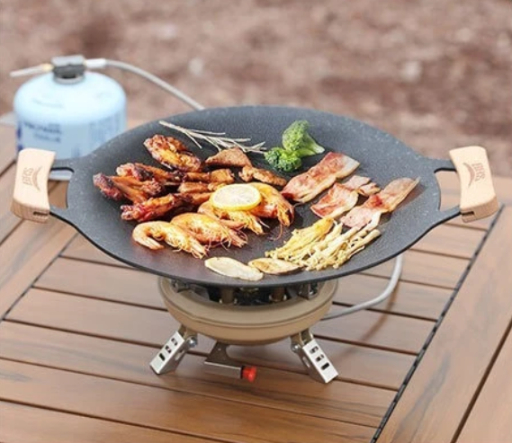 Krachtig Camping Gasfornuis – Vijfkern Brander met Hoge Vuurkracht voor Outdoor en Barbecue