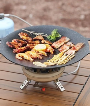 Krachtig Camping Gasfornuis – Vijfkern Brander met Hoge Vuurkracht voor Outdoor en Barbecue