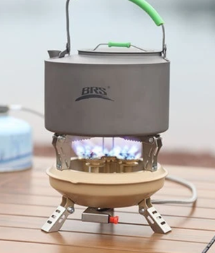Krachtig Camping Gasfornuis – Vijfkern Brander met Hoge Vuurkracht voor Outdoor en Barbecue