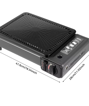Draagbare Camping Grill – Gasfornuis met Grillplaat en Accessoires voor Outdoor Koken