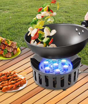Krachtig Camping Gasfornuis – 7-Core Brander met 21000W en Winddicht Ontwerp voor Outdoor Koken