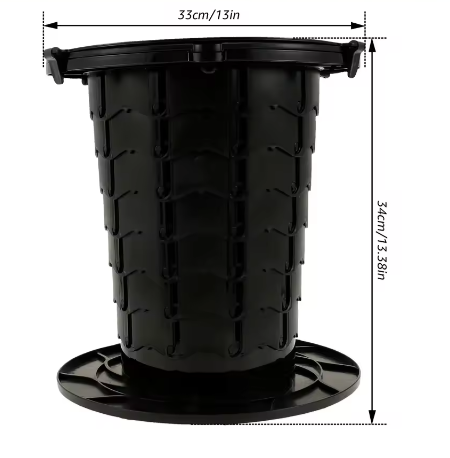 Draagbaar Opvouwbaar Camping Toilet – In Hoogte Verstelbaar Reistoilet met Comfortabele Zitting