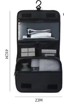 Opvouwbare Hangende Toilettas – Reis Make-up Organizer met Meerdere Vakken voor Badkamer en Reizen