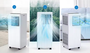 Mobiele Airconditioner 9000 BTU – 3-in-1 Airco met Ontvochtiging, Ventilator en Uitlaatset