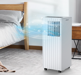 Mobiele Airconditioner 9000 BTU – 3-in-1 Airco met Ontvochtiging, Ventilator en Uitlaatset