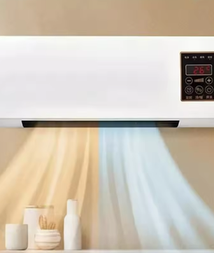 Wand Airconditioner met Afstandsbediening – 2-in-1 Verwarmen en Ventileren, Compact en Energiezuinig