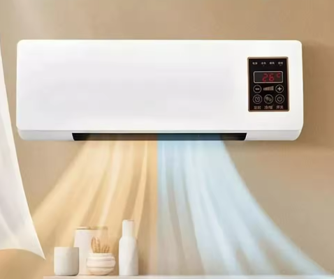 Wand Airconditioner met Afstandsbediening – 2-in-1 Verwarmen en Ventileren, Compact en Energiezuinig