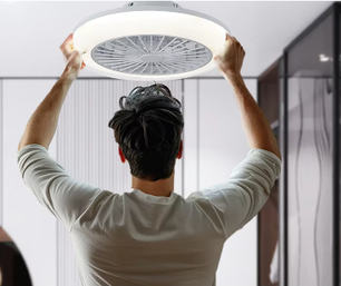 Plafondventilator met Verlichting – Smart Dimbaar, Stil, 6 Snelheden en Afstandsbediening