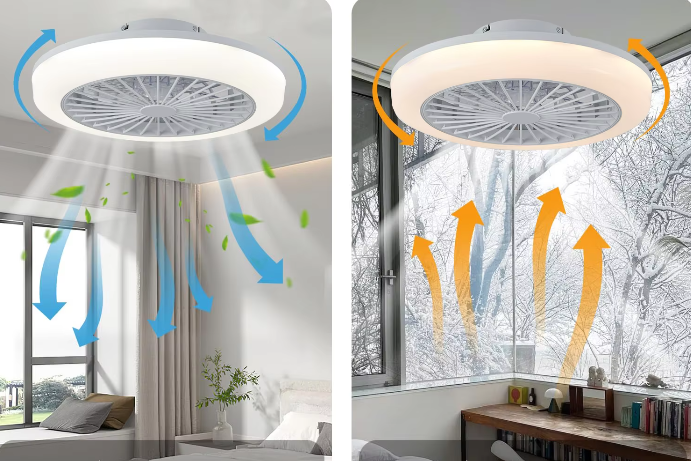 Plafondventilator met Verlichting – Smart Dimbaar, Stil, 6 Snelheden en Afstandsbediening
