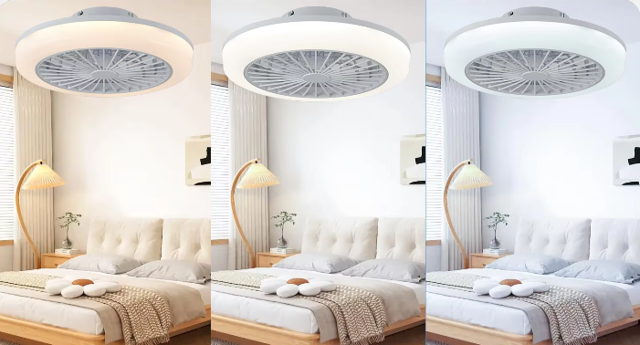 Plafondventilator met Verlichting – Smart Dimbaar, Stil, 6 Snelheden en Afstandsbediening