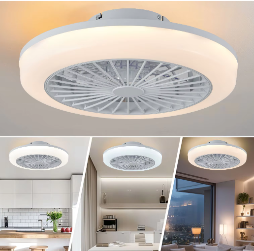 Plafondventilator met Verlichting – Smart Dimbaar, Stil, 6 Snelheden en Afstandsbediening