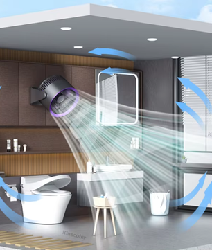 Draagbare Ventilator Luchtcirculator – Draadloos, Stil, Oplaadbaar en Multifunctioneel