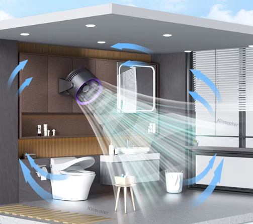 Draagbare Ventilator Luchtcirculator – Draadloos, Stil, Oplaadbaar en Multifunctioneel