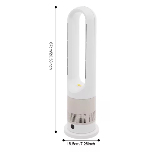 Bladloze Ventilator met Verwarming – 2-in-1 Koelen en; Verwarmen, Stil met Afstandsbediening en Timer