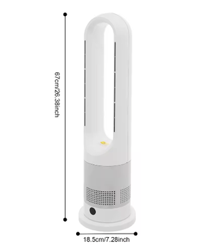 Bladloze Ventilator met Verwarming – 2-in-1 Koelen en; Verwarmen, Stil met Afstandsbediening en Timer