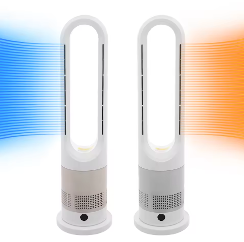 Bladloze Ventilator met Verwarming – 2-in-1 Koelen en; Verwarmen, Stil met Afstandsbediening en Timer