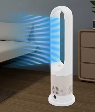 Bladloze Ventilator met Verwarming – 2-in-1 Koelen en; Verwarmen, Stil met Afstandsbediening en Timer