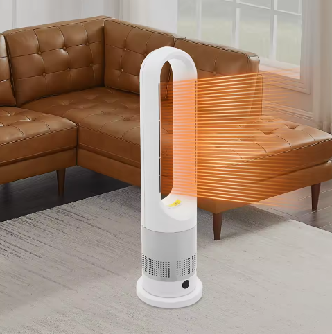 Bladloze Ventilator met Verwarming – 2-in-1 Koelen en; Verwarmen, Stil met Afstandsbediening en Timer