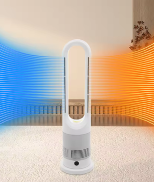Bladloze Ventilator met Verwarming – 2-in-1 Koelen en; Verwarmen, Stil met Afstandsbediening en Timer