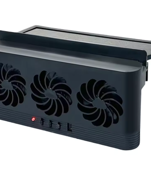 Auto Ventilator op Zonne-energie – 3 Ventilatoren, Raamventilatie met USB en Geurverwijdering