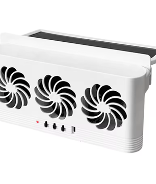 Auto Ventilator op Zonne-energie – 3 Ventilatoren, Raamventilatie met USB en Geurverwijdering