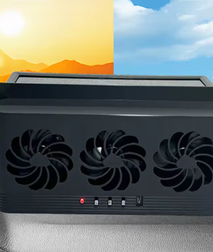 Auto Ventilator op Zonne-energie – 3 Ventilatoren, Raamventilatie met USB en Geurverwijdering