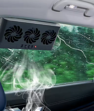 Auto Ventilator op Zonne-energie – 3 Ventilatoren, Raamventilatie met USB en Geurverwijdering