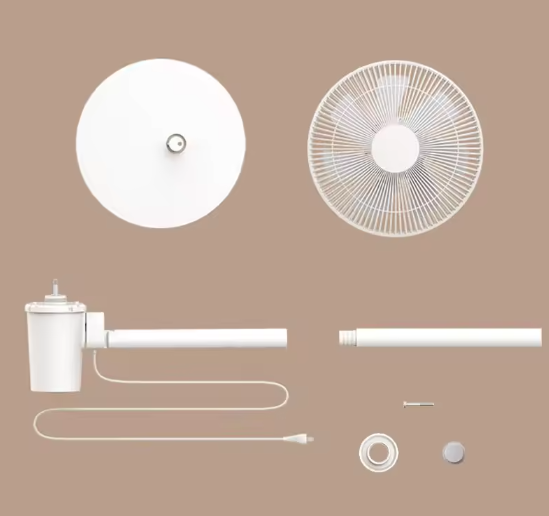 Vloer- en Bureauventilator 2-in-1 – 7 Bladen, Stil, 90° Oscillatie en Grote Luchtstroom