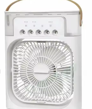 3-in-1 Luchtkoeler Ventilator – Aircooler, Luchtbevochtiger en LED Nachtlamp met USB
