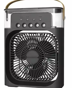 3-in-1 Luchtkoeler Ventilator – Aircooler, Luchtbevochtiger en LED Nachtlamp met USB