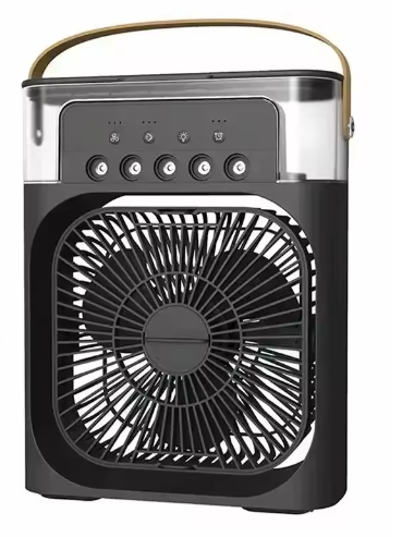 3-in-1 Luchtkoeler Ventilator – Aircooler, Luchtbevochtiger en LED Nachtlamp met USB
