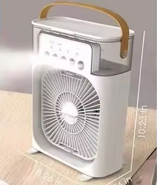 3-in-1 Luchtkoeler Ventilator – Aircooler, Luchtbevochtiger en LED Nachtlamp met USB