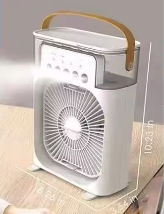 3-in-1 Luchtkoeler Ventilator – Aircooler, Luchtbevochtiger en LED Nachtlamp met USB