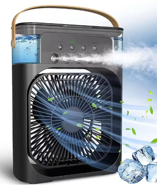 3-in-1 Luchtkoeler Ventilator – Aircooler, Luchtbevochtiger en LED Nachtlamp met USB