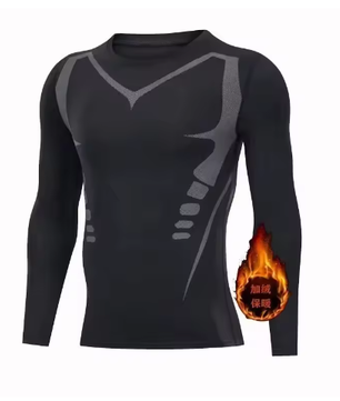 Heren Thermisch Ondergoed Set – 2-Delig Fleece, Warm, Compressie en Comfortabel