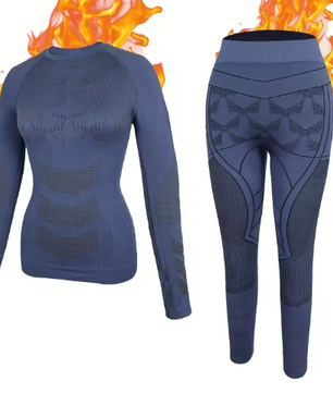 Dames Thermisch Ondergoed Set – 2-Delig Warm, Ademend en Stretch Basislaag