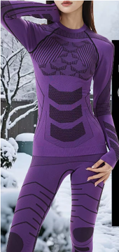 Dames Thermisch Ondergoed Set – 2-Delig Warm, Ademend en Stretch Basislaag