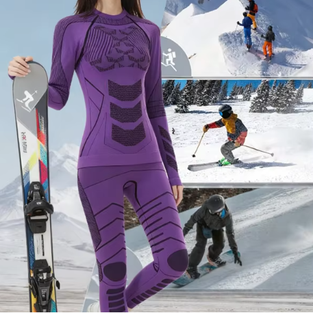 Dames Thermisch Ondergoed Set – 2-Delig Warm, Ademend en Stretch Basislaag