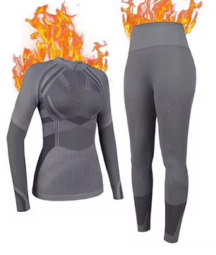 Dames Thermisch Ondergoed Set – Naadloos, Vochtafvoerend, Stretch en Comfortabele Basislaag