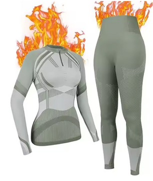 Dames Thermisch Ondergoed Set – Naadloos, Vochtafvoerend, Stretch en Comfortabele Basislaag