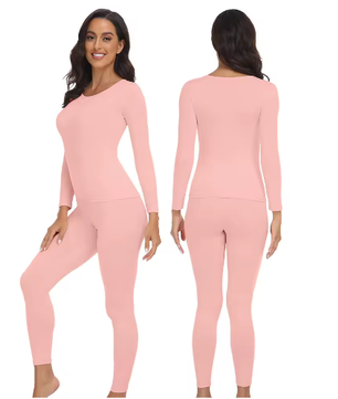 Dames Thermisch Ondergoed Set – 2-Delig Ultra Zacht, Warm en Comfortabele Basislaag