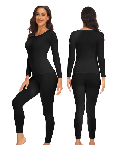Dames Thermisch Ondergoed Set – 2-Delig Ultra Zacht, Warm en Comfortabele Basislaag