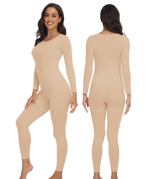 Dames Thermisch Ondergoed Set – 2-Delig Ultra Zacht, Warm en Comfortabele Basislaag